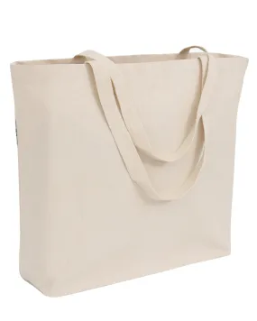 12 ct - 20" Large Organic Canvas Shopping Tote Bags - By Dozen