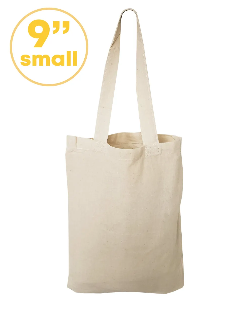 12 ct SMALL Cotton 9" Tote Bag / Favor Gift Bags - By Dozen