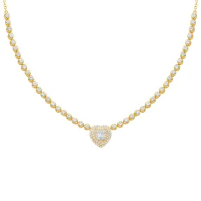 14K GOLD DIAMOND SIERRA HEART NECKLACE