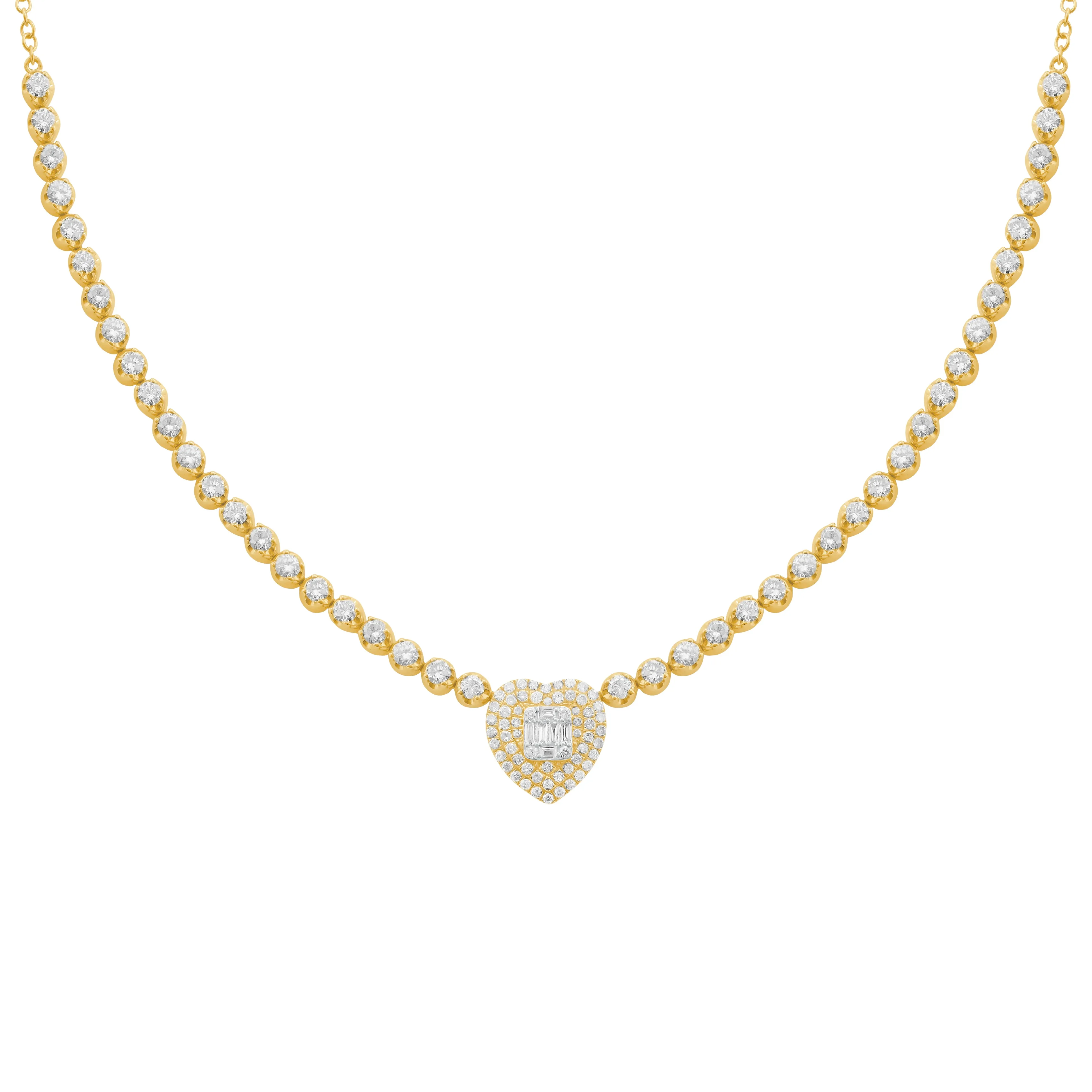 14K GOLD DIAMOND SIERRA HEART NECKLACE