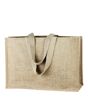 6 ct Extra Large Jute - Burlap Shopping Tote Bags - TJ879 - By Bundle