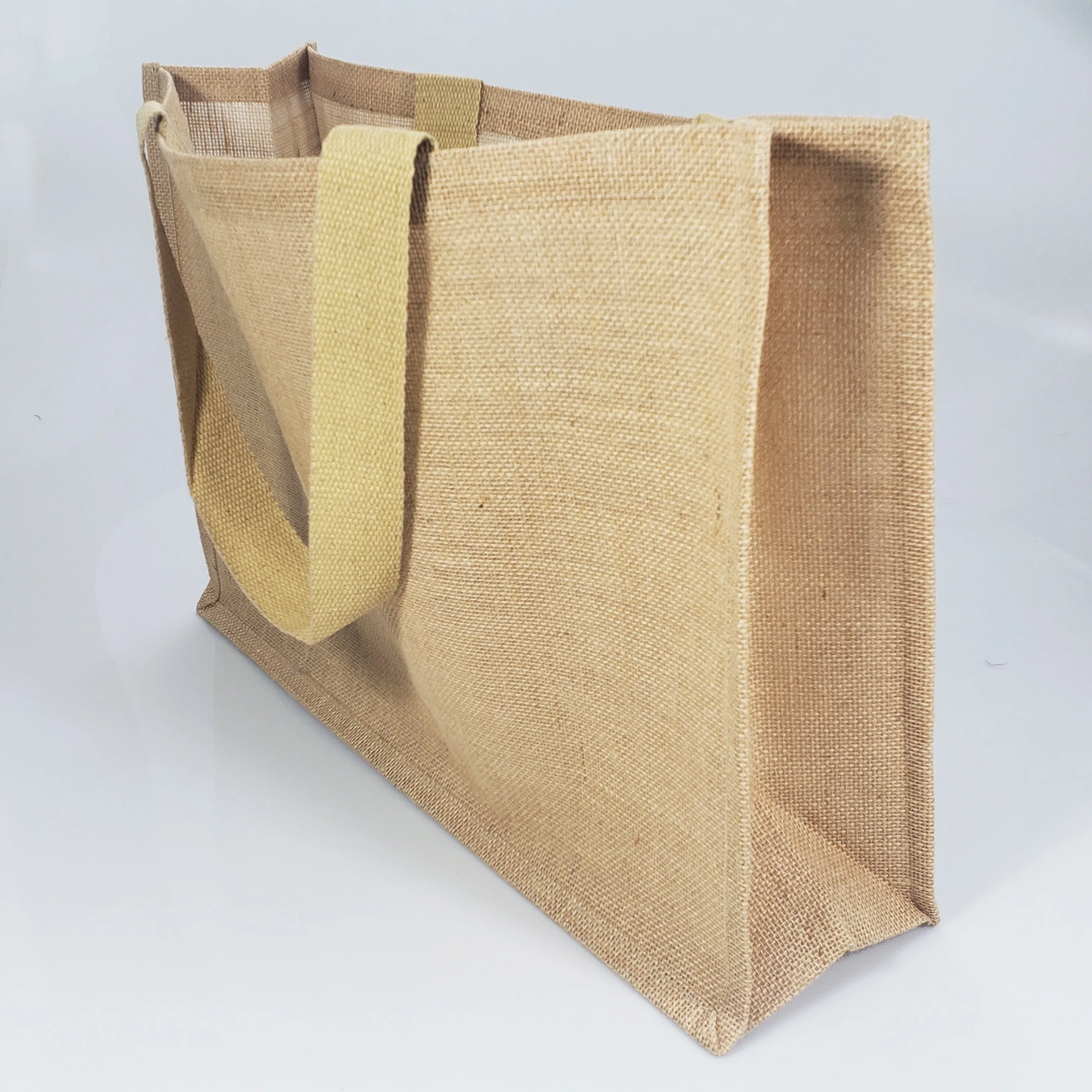 6 ct Extra Large Jute - Burlap Shopping Tote Bags - TJ879 - By Bundle