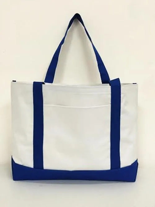 6 ct Grocery Shopping Tote Bag With Large Outside Pocket - By Bundle