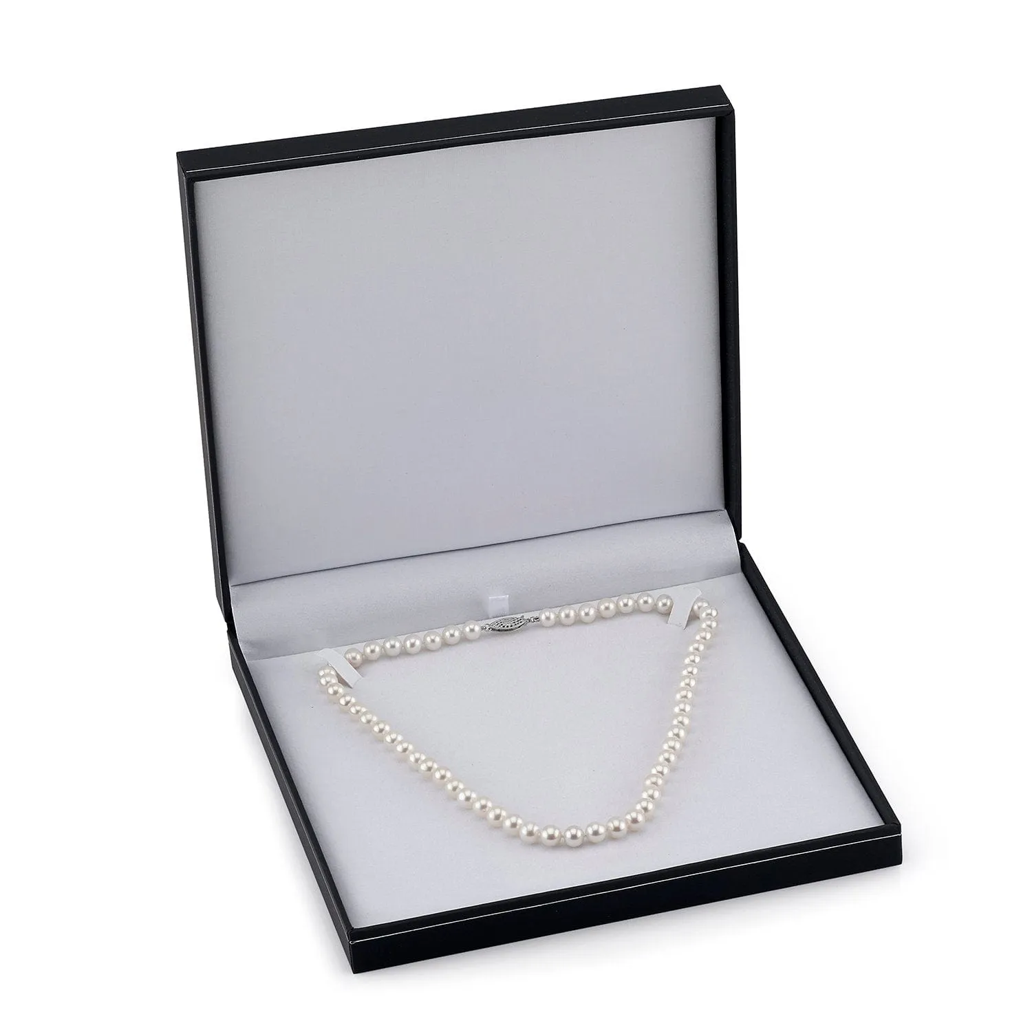 7-8mm White Freshwater Choker Length Pearl Necklace - AAAA Quality