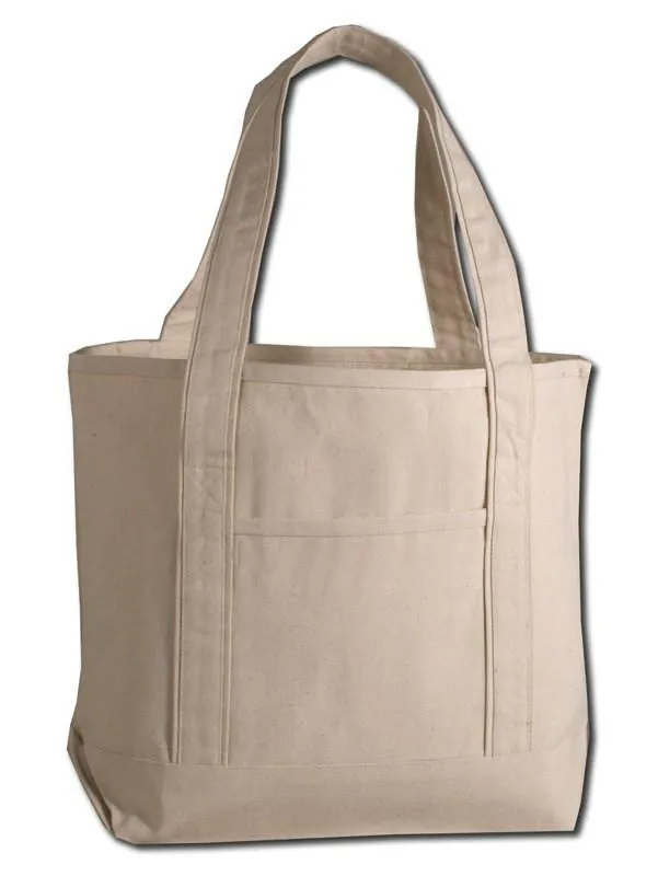 72 ct Medium Size Heavy Canvas Deluxe Tote Bag - By Case