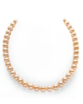 8.5-9.5mm Peach Freshwater Pearl Necklace - AAA Quality