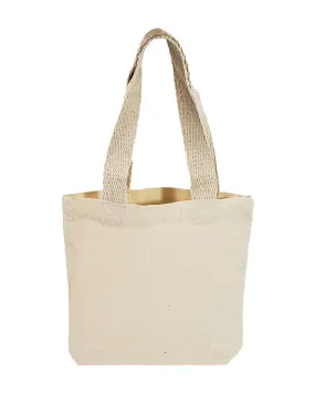 8" Mini Cotton Canvas Gift Tote Bags - TC208