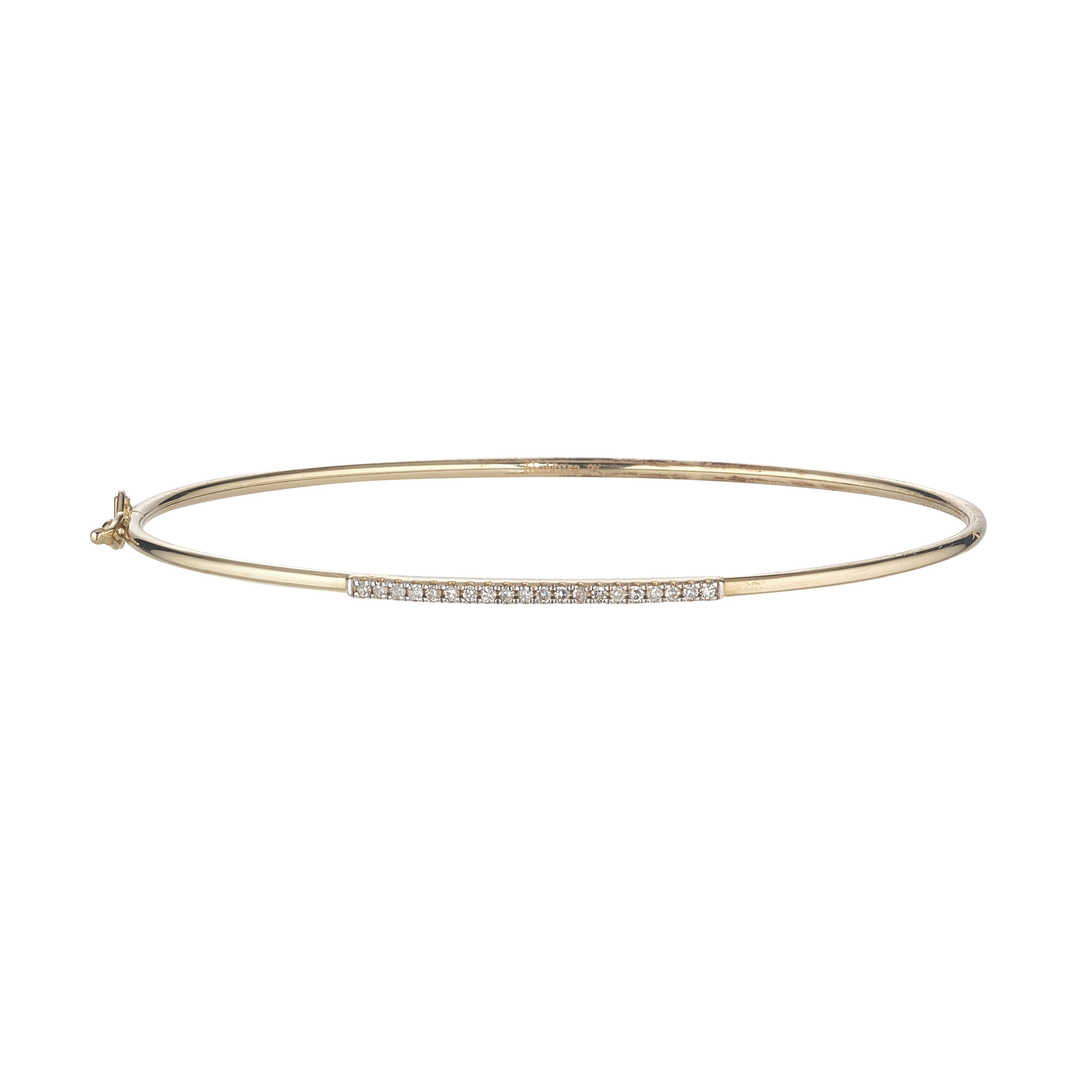 9kt Yellow Gold 0.12ct Multi Diamond Bangle