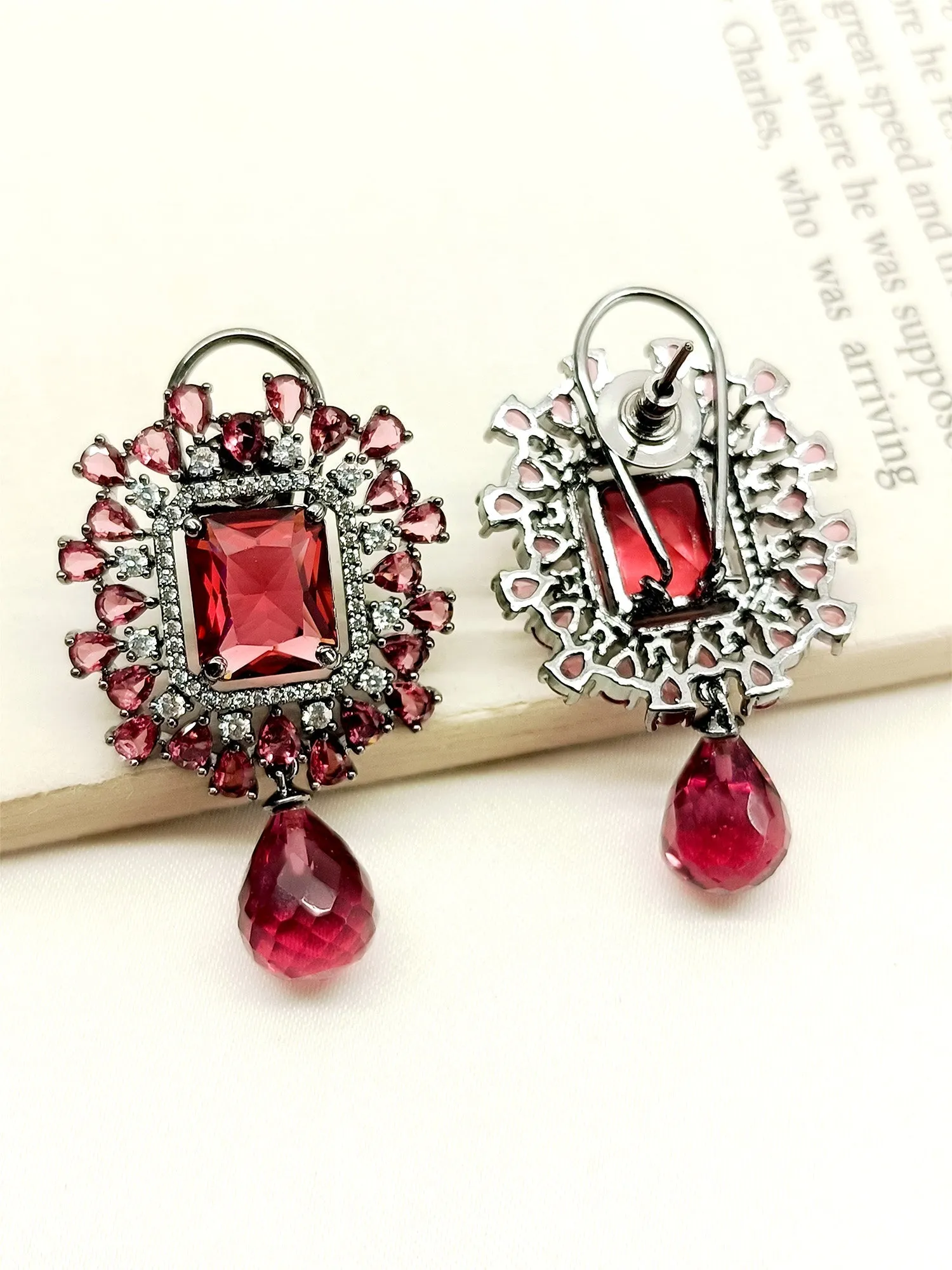 Alizee Rose Pink Victorian Earrings