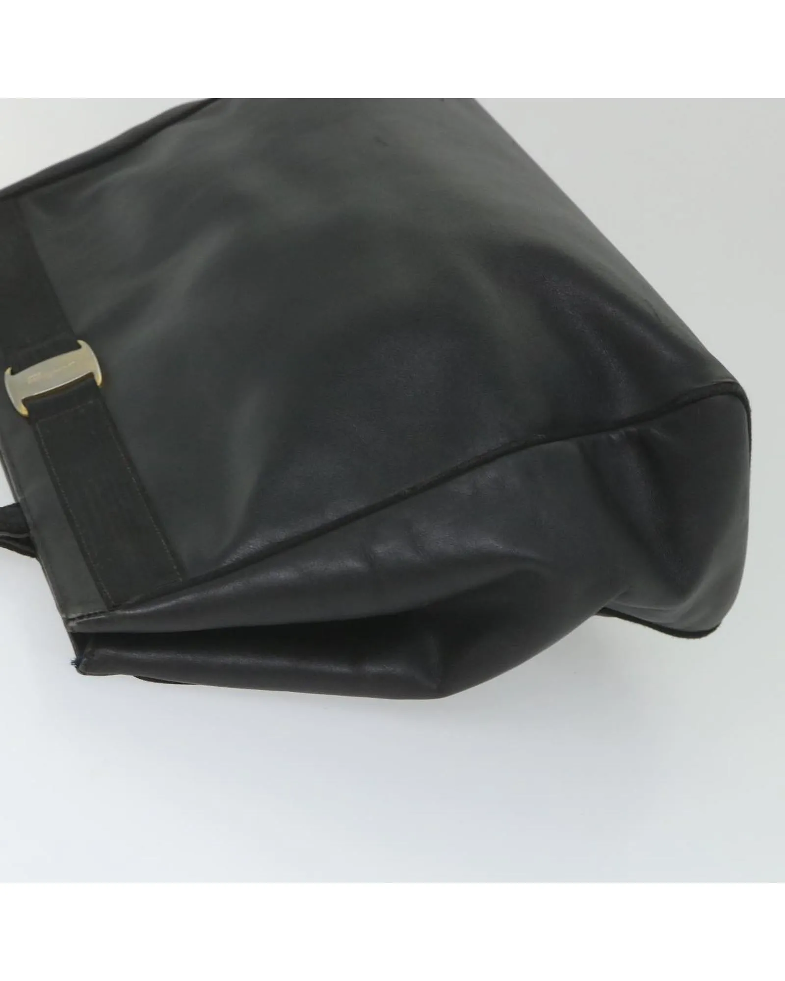 Black Leather Tote Bag by Salvatore Ferragamo