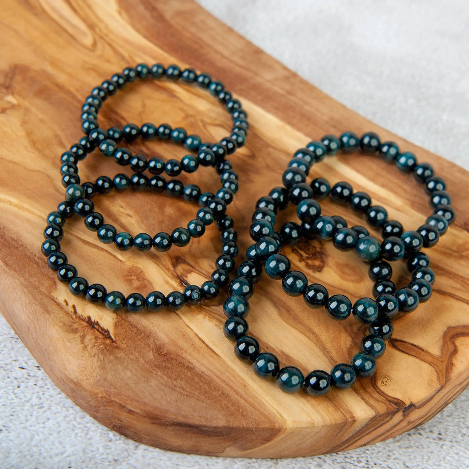 Blue Tigers Eye Beaded Bracelet