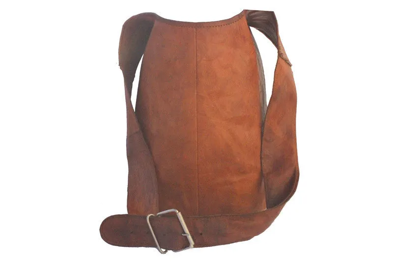 Brown Leather Bucket Bag