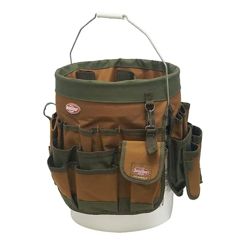 BucketBoss 10056 Bucket Boss 5 Gallon Bucket Canvas Tool Holder and Organizer with 56 Pockets for Bucket