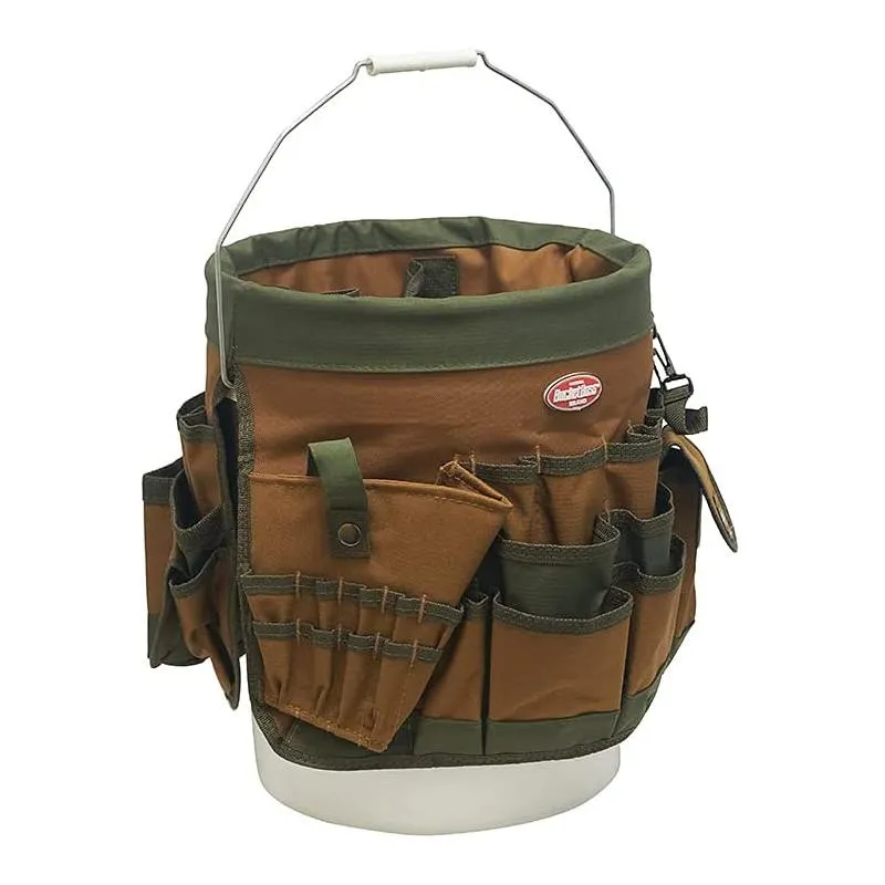 BucketBoss 10056 Bucket Boss 5 Gallon Bucket Canvas Tool Holder and Organizer with 56 Pockets for Bucket