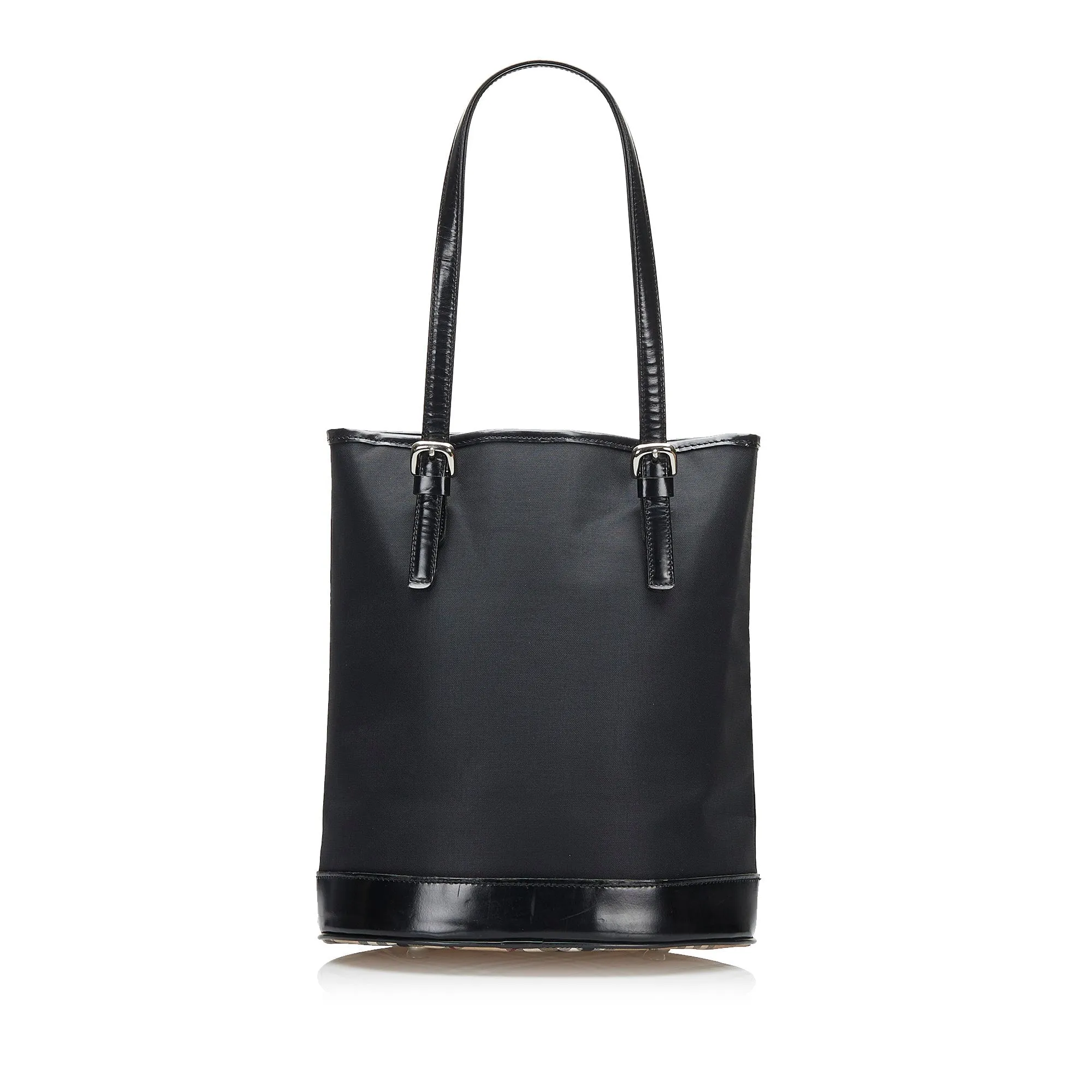 Burberry Bucket Bag Black Nylon Canvas