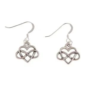 Carrie Elspeth Silver Infinity Heart Earrings