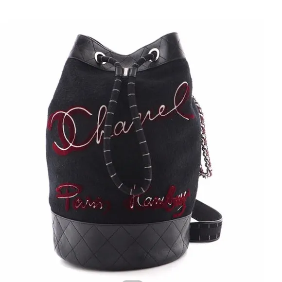 Chanel Embroidered Paris-Hamburg Bucket Bag