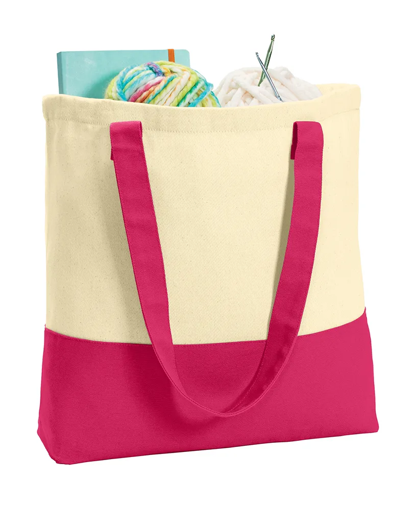 Daily Use Colorblock Cotton Tote