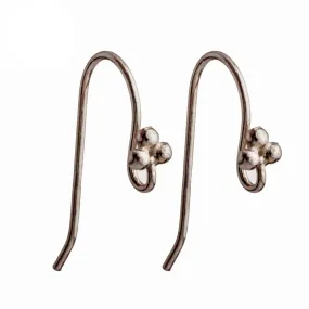 Ear Wires with Outer Loop in Sterling Silver 21x11.8mm 20 Gauge