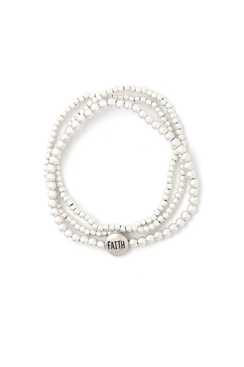 Faith Beaded Stackable Bracelets