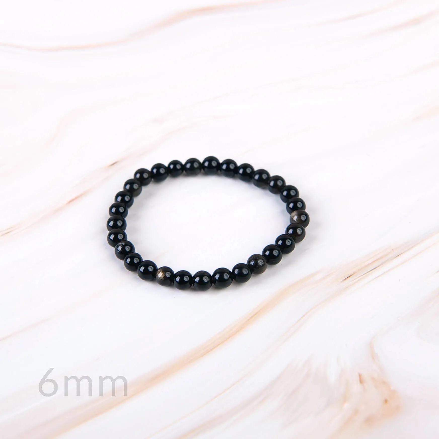 Gold Obsidian Beaded Bracelet