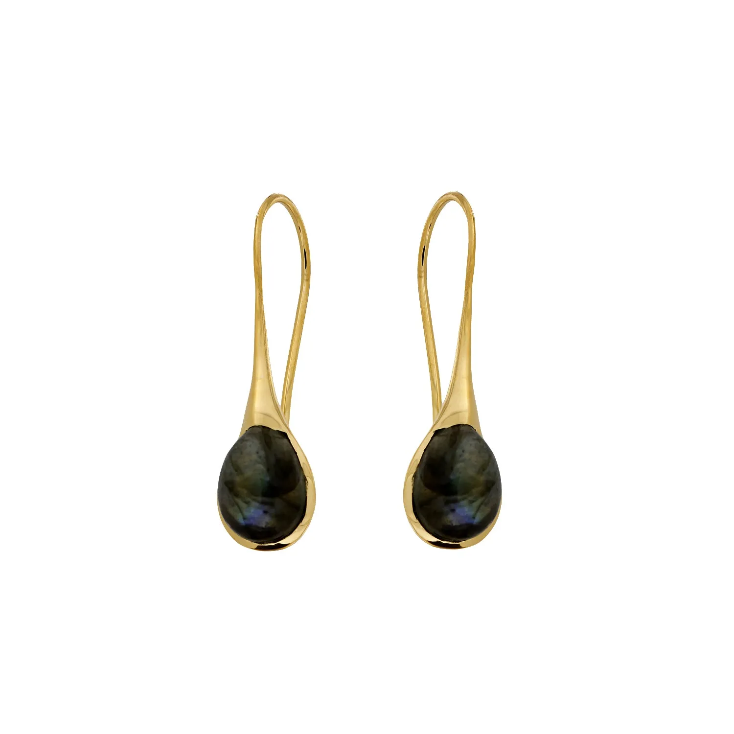 Gold Vermeil Labradorite Droplet Earrings