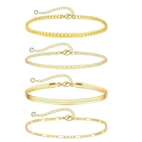 Kyerlyn Layered Ankle Bracelets