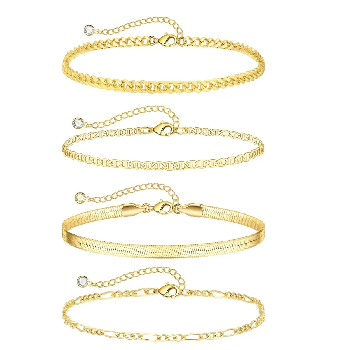 Kyerlyn Layered Ankle Bracelets