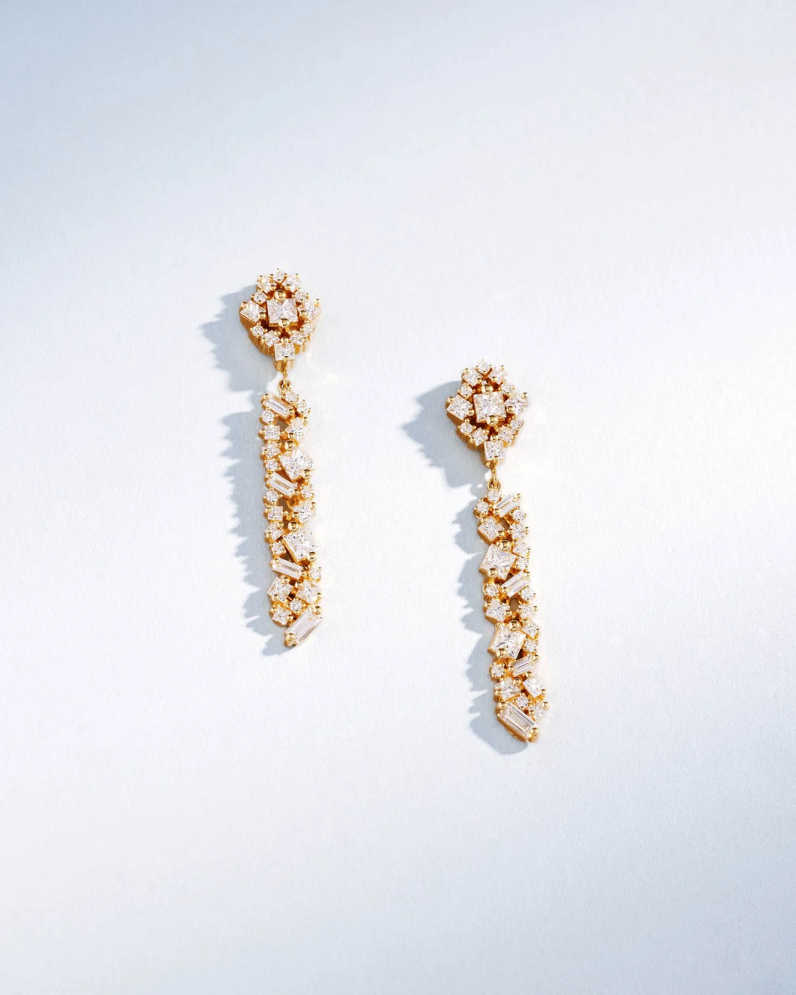 La Fantaisie Sunbeam Diamond Drop Earrings