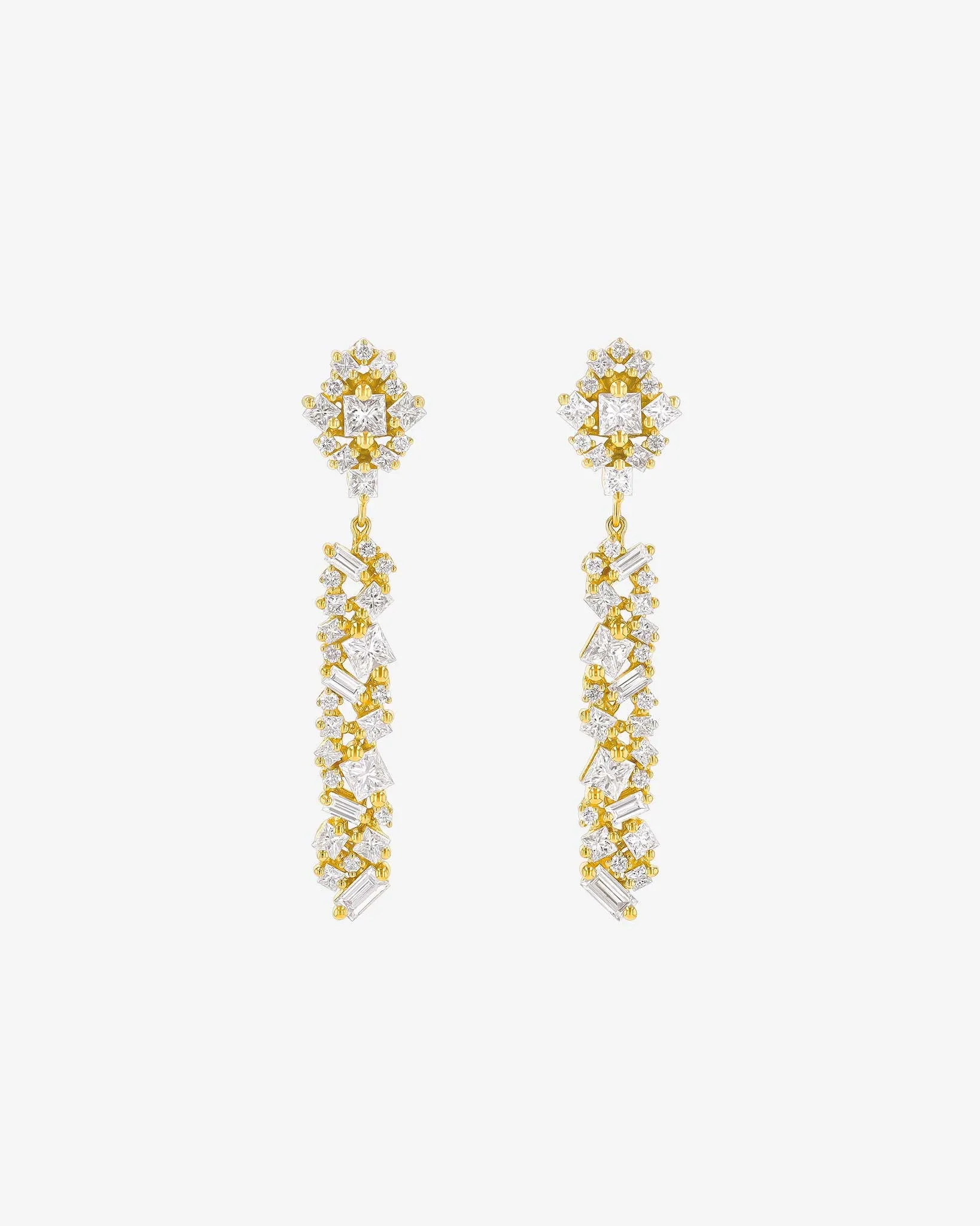 La Fantaisie Sunbeam Diamond Drop Earrings