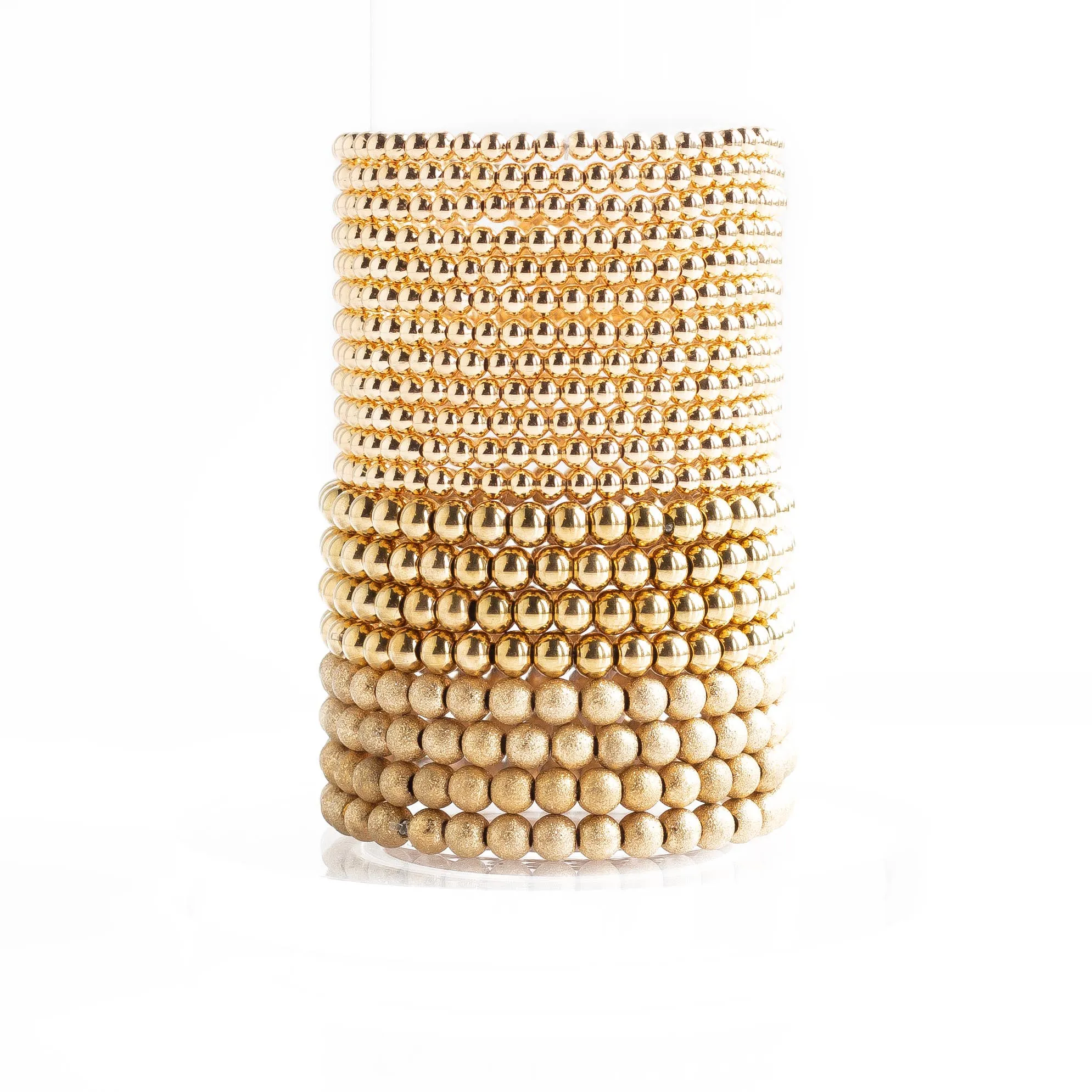 Layering Bracelets-4mm Wrap, Gold Stacking Bracelets