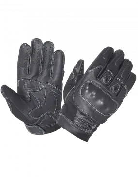 Leather & Mesh Full Finger Glove