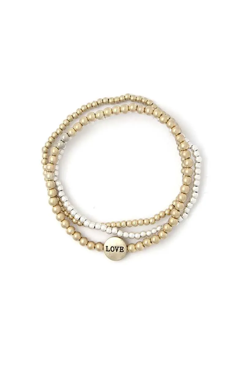 Love Beaded Stackable Bracelets