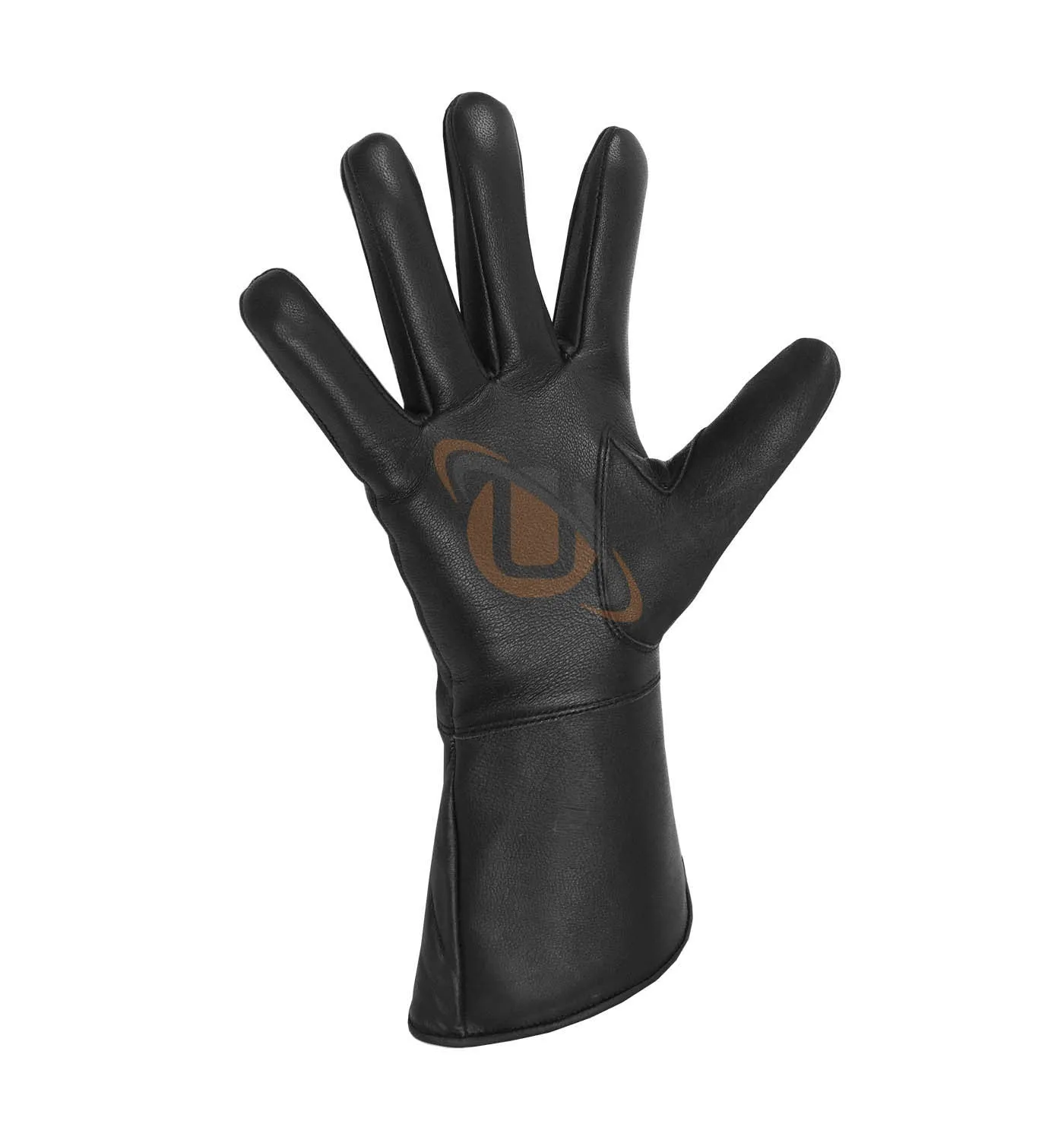 Masonic Knight Templar Black Gauntlets Soft Leather Gloves