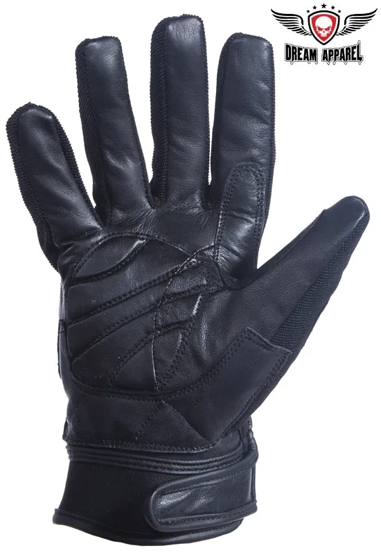 Men's Hard Knuckle Leather Suede & Textile Gloves