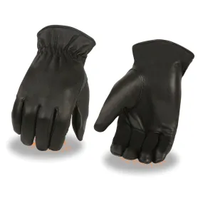 Milwaukee Leather SH734 Men's Black Thermal Lined Leather Motorcycle Hand Gloves W/ Sinch Wrist Closure