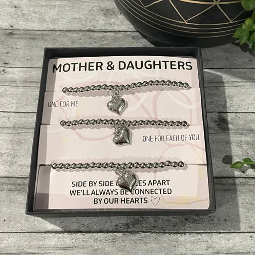 Mother & Daughters Bracelet Set of 3 (GOLD OR SILVER)