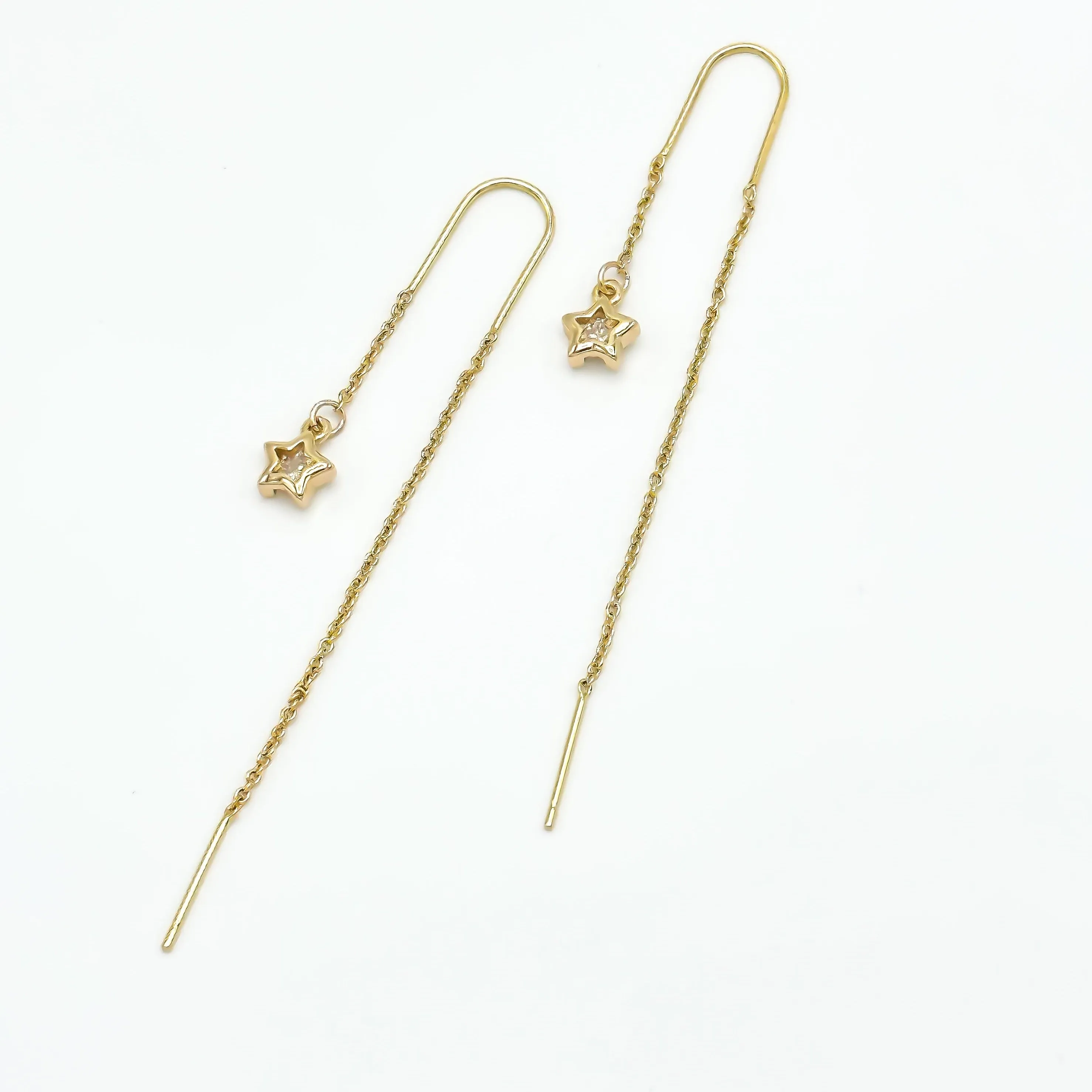 Navy Threader Earrings