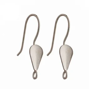 Pear Shape Ear Wires in Sterling Silver 21x6mm 22 Gauge