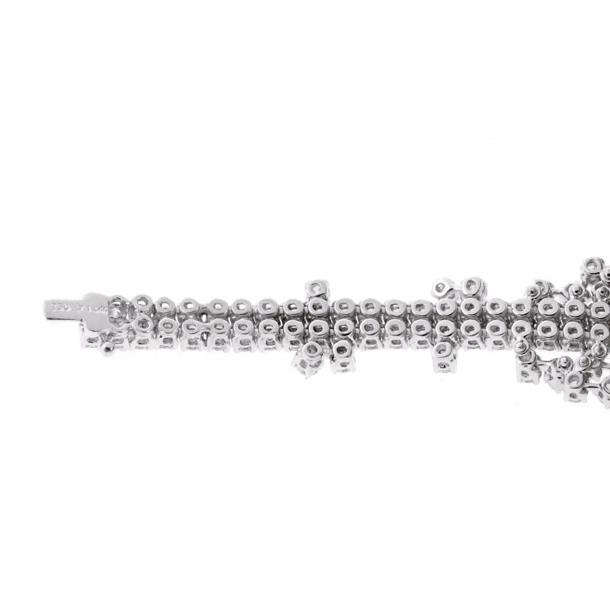 Petite Ladies Flexible Diamond Tennis White Gold Bracelet