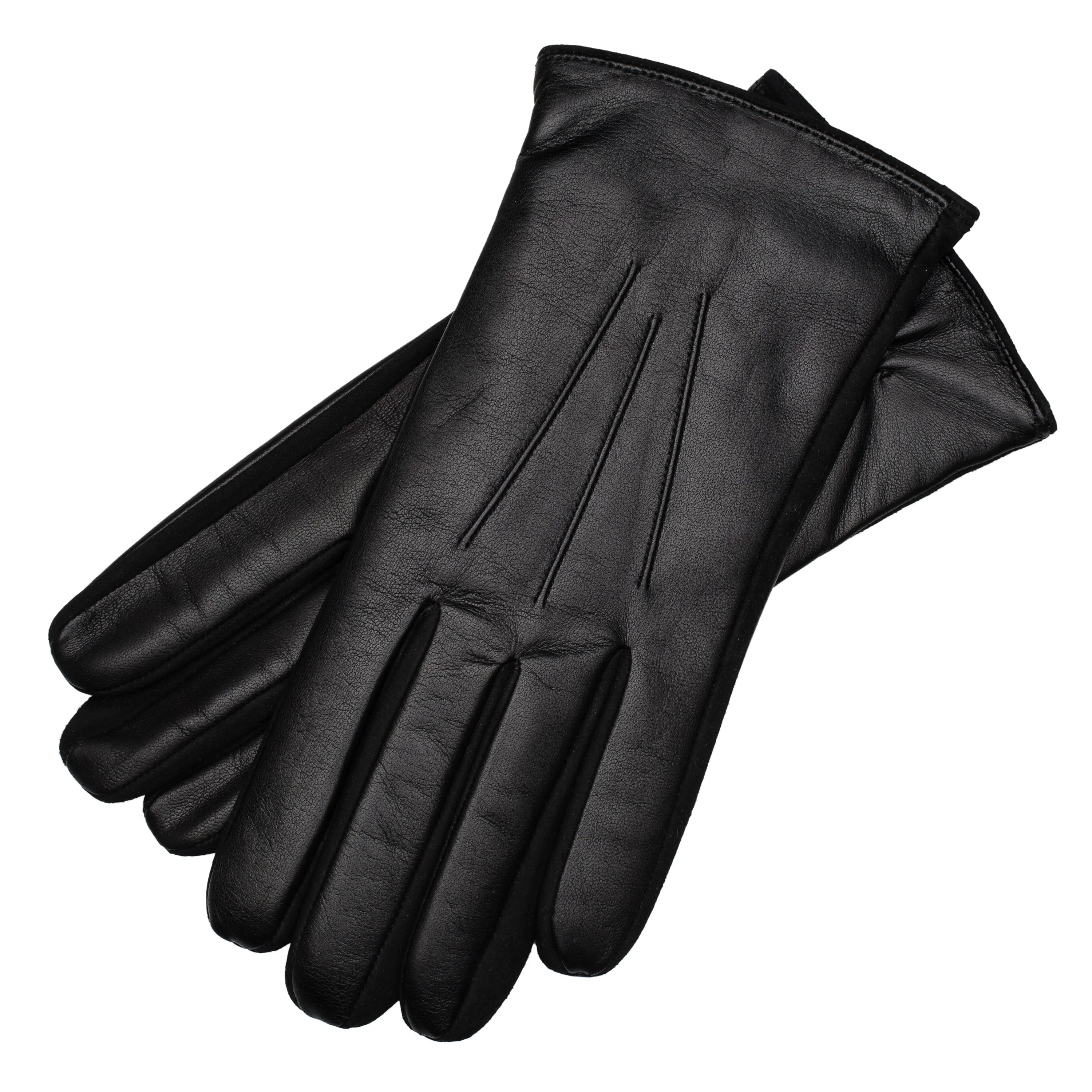 Sassari Black Leather Gloves