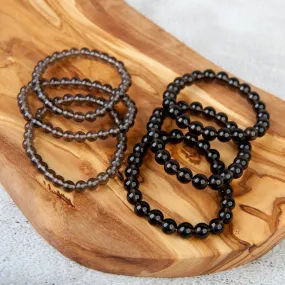 Smoky Quartz Beaded Bracelet