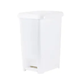 Superio White Slim Pedal Trash Can 64Qt 1pc