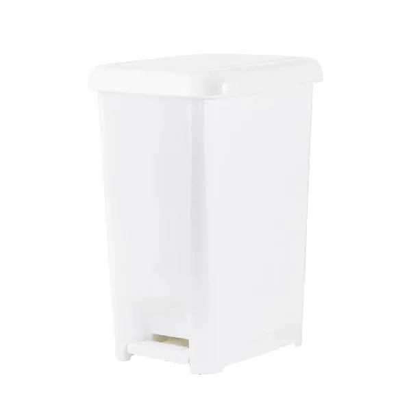 Superio White Slim Pedal Trash Can 64Qt 1pc