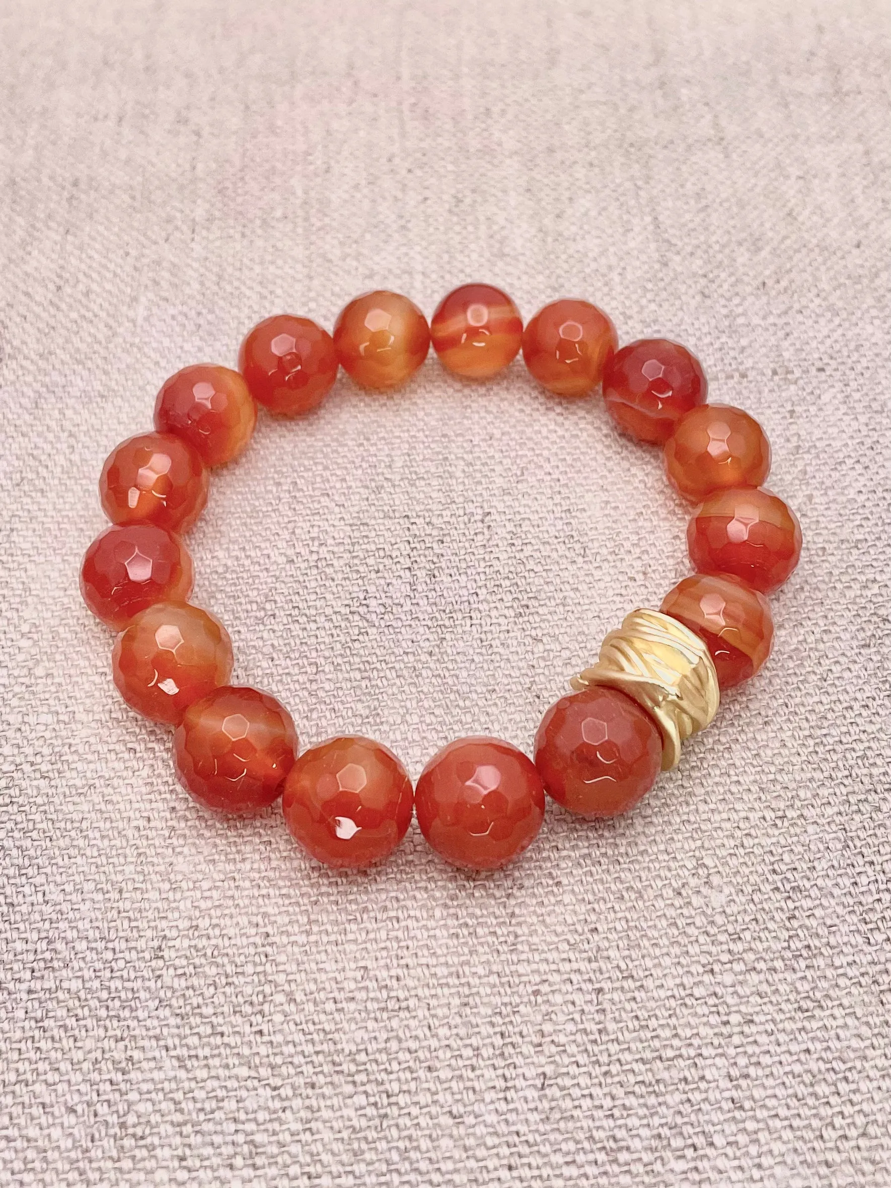 Tillie Bracelet - Faceted Carnelian