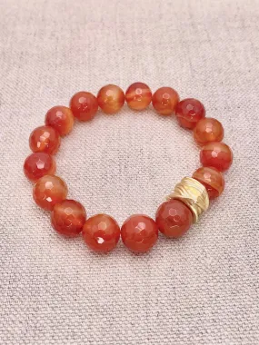 Tillie Bracelet - Faceted Carnelian