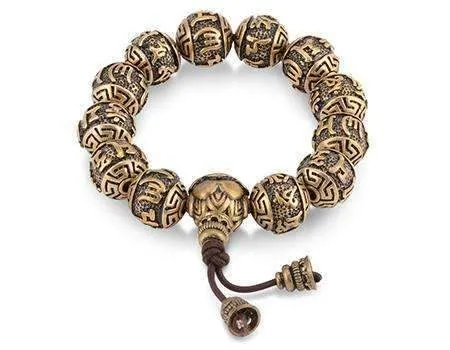 Traditional Tengyur Brass Prayer Beads Bracelets