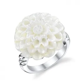 White Freshwater Cultured Mother of Pearl Ring