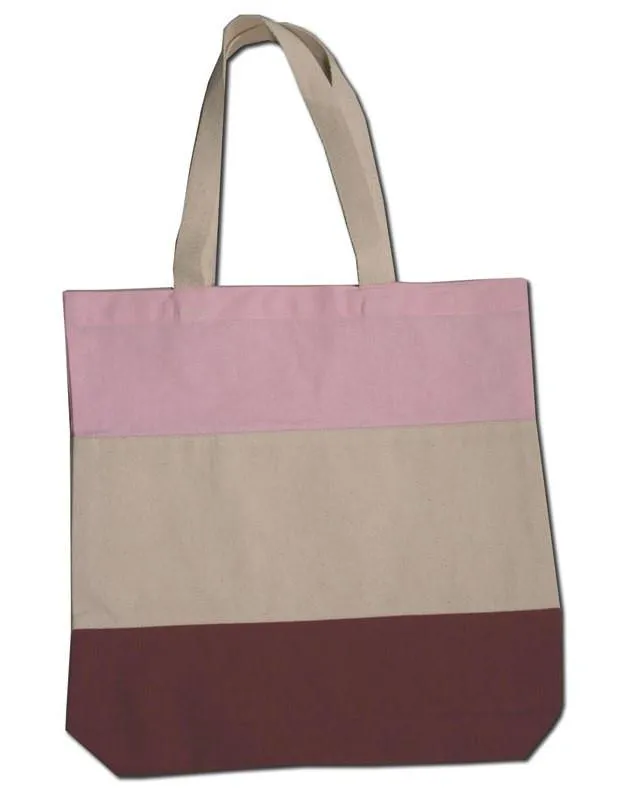 Wholesale Heavy Canvas Tote Bags Tri-Color