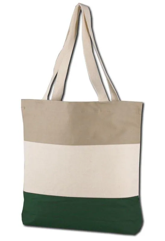 Wholesale Heavy Canvas Tote Bags Tri-Color